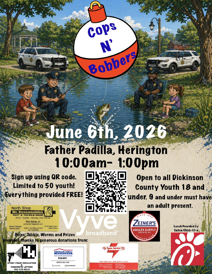News Image Cops N' Bobbers Coming to Herington June 6